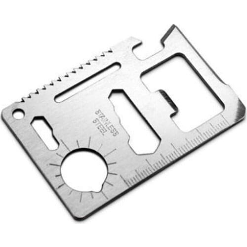 New 1pc 11 Function Credit Card Size Survival Pocket Tool Ruler