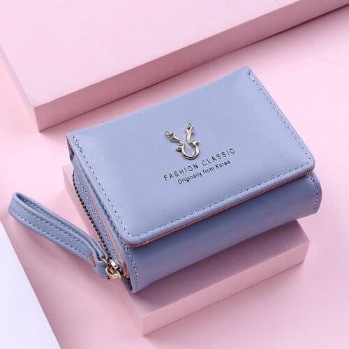 2021 New Fashion Womens Wallet Short Women Coin Purse Wallets For Woman Card Holder Small Ladies Wallet Female Hasp Mini Clutch