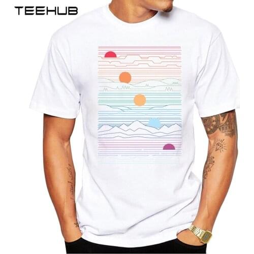 TEEHUB New Arrival 2019 Mens Lands Under Sun Printed T-Shirt Short Sleeve Casual Design T Shirt Hipster Cool Tops