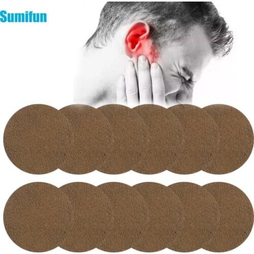 6/18 Pcs Tinnitus Treatment Patch Relieve Media Ear Otitis Hearing Loss Pain Deafness Patch Herbal Medical Plaster Ear Care