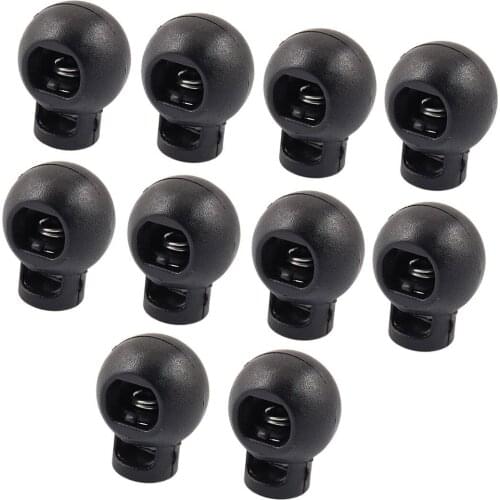 Spring Loaded Round Toggle Stop Cord Locks End 10 Pcs