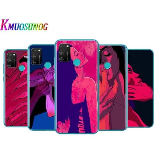 Transparent Cover Sexy Lips Hot Girl For Honor V30 View 20 V20 30i 30S 30 20S 20E 20i 20 Lite Pro Plus Phone Case