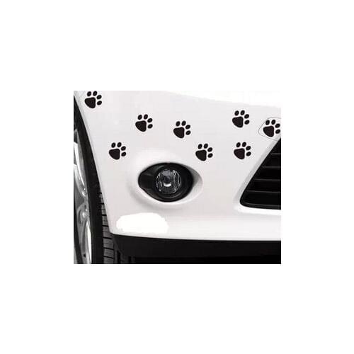 Dog Cat Paw Print Animal Wall Stickers Walking Paw Prints Wall Decal Home Art Decor Food Dish Room House Bowl Car Sticker 8pcs