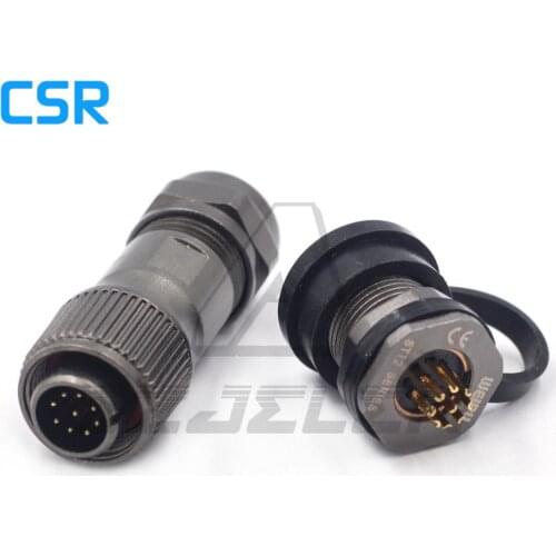 ST12 series Waterproof Connector 9 Pin Electrical Terminal Adapter Wire Connector Soldering Pin connector