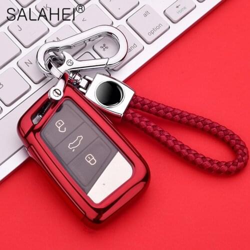 TPU+PC Full Cover Car Key Case For Volkswagen VW Magotan Passat B8 TIGUAN MK2 For SKODA Superb A7 Protective Shell Accessories