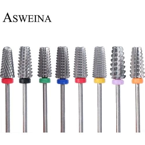 AAAA Carbide Nail Drill Bit Tungsten Milling Cutter for Eletric Manicure Drills Machine Cuticle Clean Files Equipment