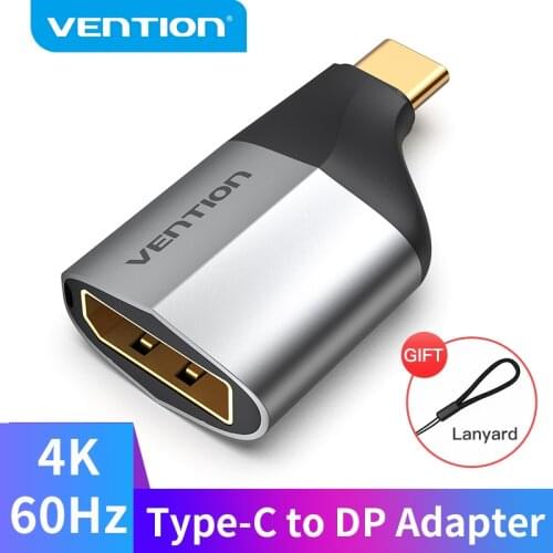 Vention USB C to Display port Adapter 4K Type C to DP Cable for MacBook Huawei Xiaomi USB C to Displayport Thunderbolt Converter