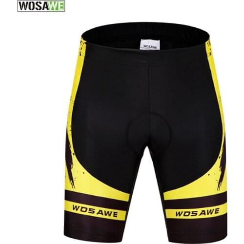 WOSAWE Breathable GEL Padded MTB Mountain Road Bike Bicycle Cycling Shorts Fitness Cool Bicycle Bike MTB Shorts Underwear Tights
