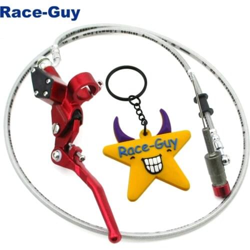 1200mm Line Red Hydraulic Clutch Lever Master Cylinder Pump For Pit Dirt Bike Motorcycle 125cc 140cc 150cc 160cc 200cc 250cc