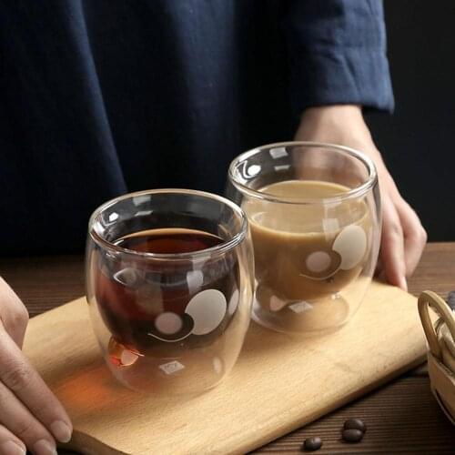 200ML Milk Mug Beer Cup Wine Cups Creative Heat Insulation Double-layer Cute Mugs Bear Tea Coffee Cup for Daily Life