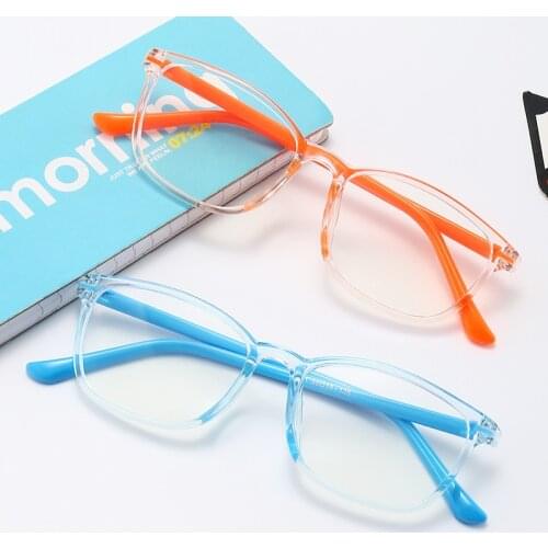 Free shipping new childrens lightweight anti blue flat lens candy color online glasses goggles
