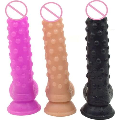 Particles Artificial Penis Bump Stimulation Dildo Realistic Dick Sex Product for Women Masturbate Couples Flirt Adult Erotic Toy