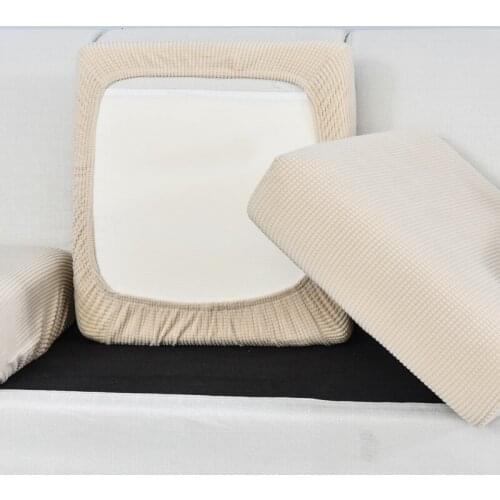 Multi Sizes Sofa Cushion Seat Cover High Stretch Polar Fleece Seat Cushion Protective Cover Anti-scratch Couch Cover 1Pcs