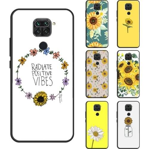 Summer Daisy Sunflower Floral Case For Xiaomi Redmi Note 10 9 8 Pro Note 9S 8T Note 7 Cover Shell For Redmi 9 9A 9C 9T