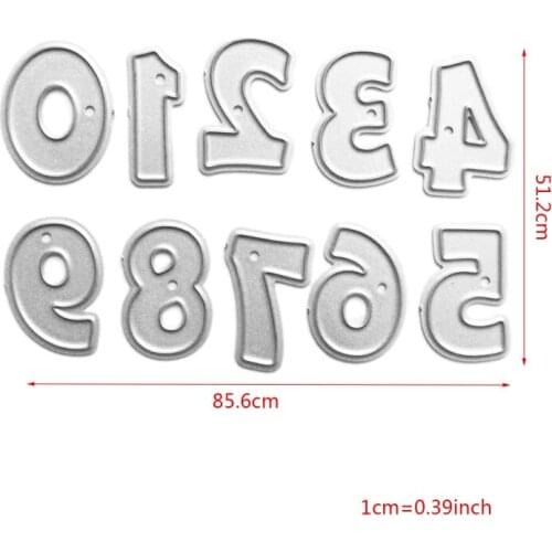Numbers Metal Cutting Dies Stencil DIY Scrapbooking Album Stamp Paper Card Embossing Crafts Decor G32C
