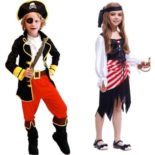 Pirates of the Caribbean Costume Boys Kids Pirate Cosplay Costumes for Kids Dress