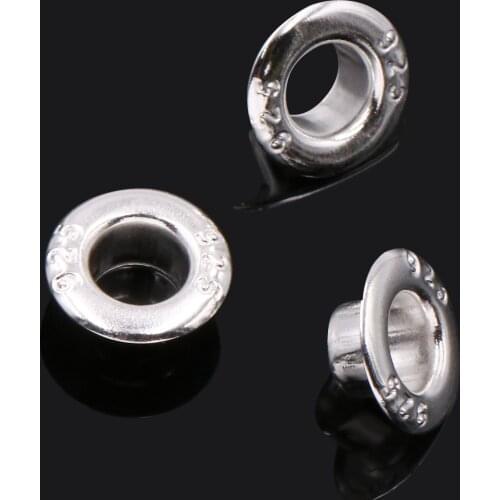 DoreenBeads Copper European Style Beads Eyelets Grommets Cores Silver Plated DIY Jewelry(Fit Beads Hole: 5.5mm) 10mm x4mm,500PCs