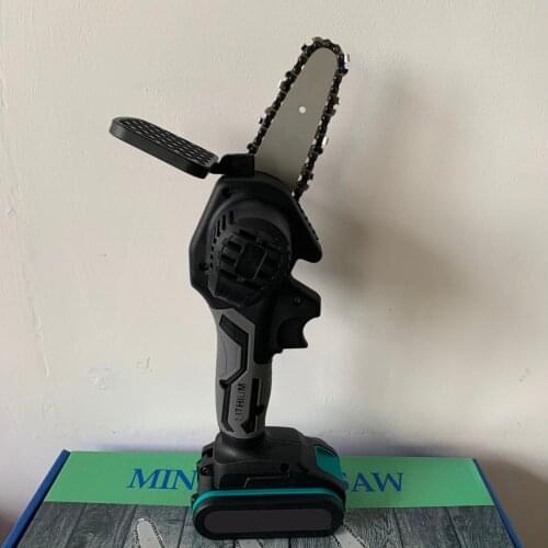 Mini Handheld Electric Chainsaw 4" Cordless Electric Pruning Saw Without Battery Home Garden Logging Power Tool Wood Cutter