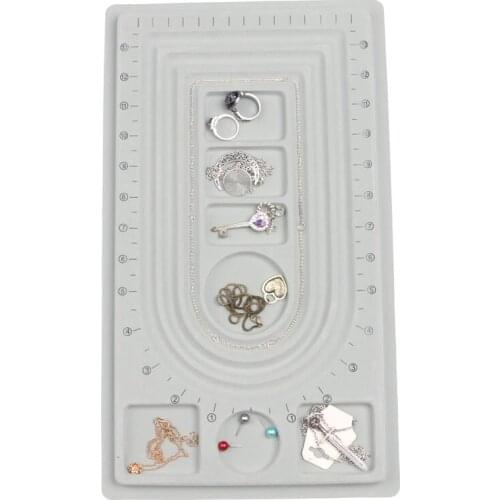 Flocked Bead Board Bracelet Beading Jewelry Organiser Tray DIY Craft Tool
