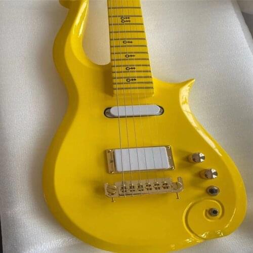 Exquisite Prince cloud electric guitar, classic vitality yellow, color can be sprayed according to the requirements, maple finge
