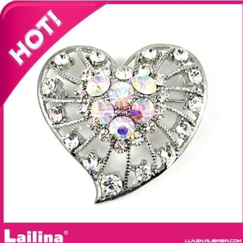 Beautilful heart crystal AB rhinestone brooch Valentines Day gift for women