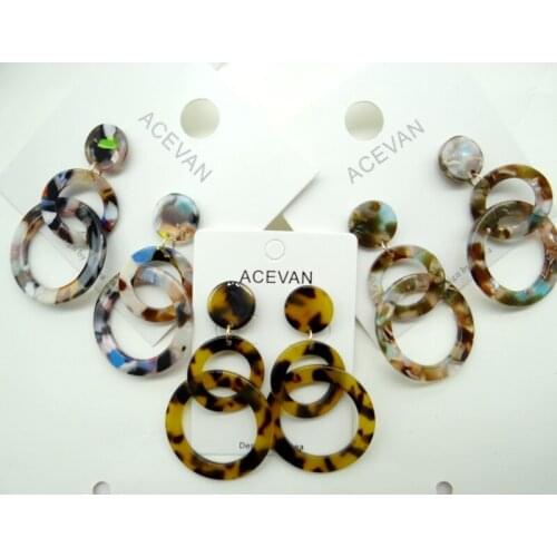 Leopard Acetate Acrylic EarringsPersonality Atmosphere acrylic earrings earring Azijnzuur Sieraden geschenken voor vrouwen A2