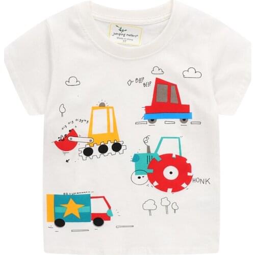 Summer Boys T shirts With Cars Print Fashion Cotton Baby Clothes Hot Selling Kids Childrens Tees Toddler Tops