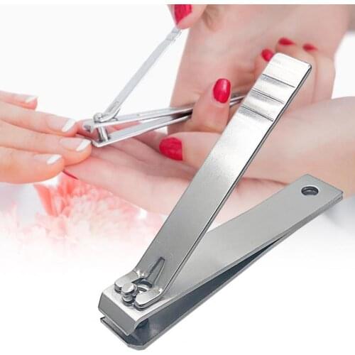 Manicure Cutter Non-slip Nail Care Stainless Steel Flat Mouth Nail Clipper Trimmer for Beauty