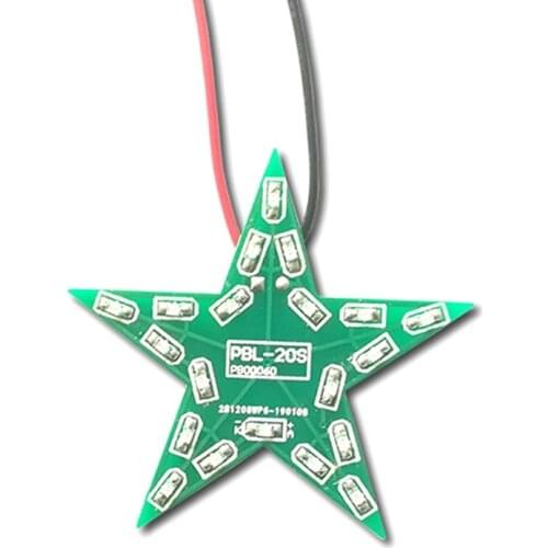 DIY Kit Five-Pointed Star Breathing Light Gradient LED Light for Soldering Red XXUC