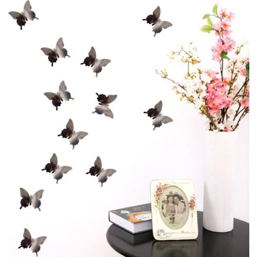 12pcs Butterfly stickers country wedding bridal baby shower birthday Christmas Anniversary Festival Backdrop Party Decoration