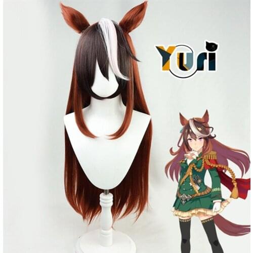 Anime Game Pretty Derby Symboli Rudolf Cosplay Prop Hair Wig and Ear Cos Sa ZY