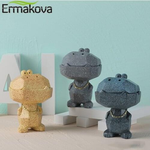 ERMAKOVA Nordic Cute Animals Resin Crocodile Ashtray Living Room Desktop Decoration Smoke Ash Holder Home Decor For Home Office