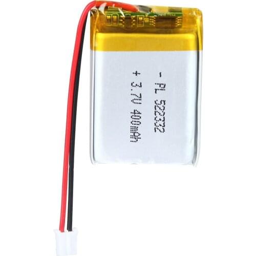 YDL 3.7V 400mAh 522332 Rechargeable Lipo Battery with JST Connector