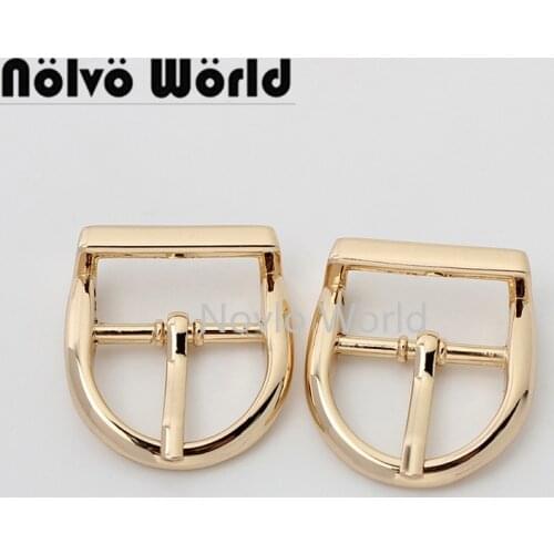10-50pcs 32*28mm 20mm inner 3/4" light gold alloy polished pin buckle for suitcase backpack strap adjust accessories
