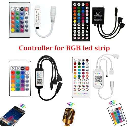 LED RGB Controller Remote Bluetooth Music Control For 5V 12V LED Strip Light SMD 2835 5050