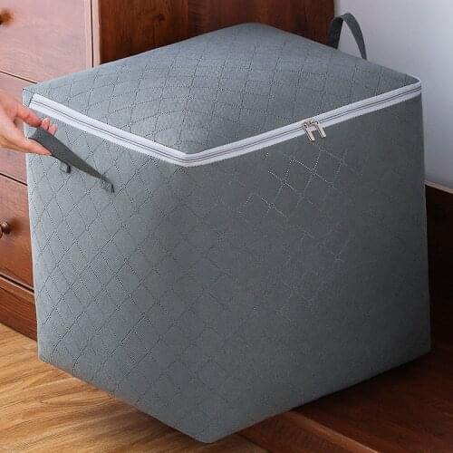 Clothing Storage Bag Foldable Large Capacity Dustproof Waterproof Quilt Clothes Organizer Storage Box Cabinet Wardrobe Storage