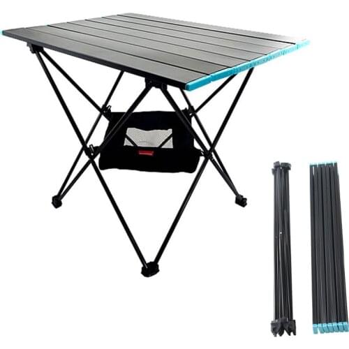 Aluminum Alloy Roll-Up Campsite Table Ideal for Outdoor Camping Beach, Parties and More, Lightweight Design