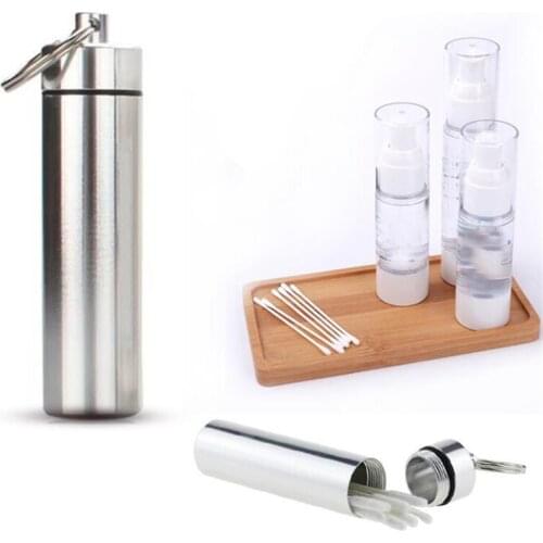 Creative Aluminum Alloy Metal Teeth Cleaning Tool Portable Toothpick Storage Tube Set with Toothpick Holder for Oral Care