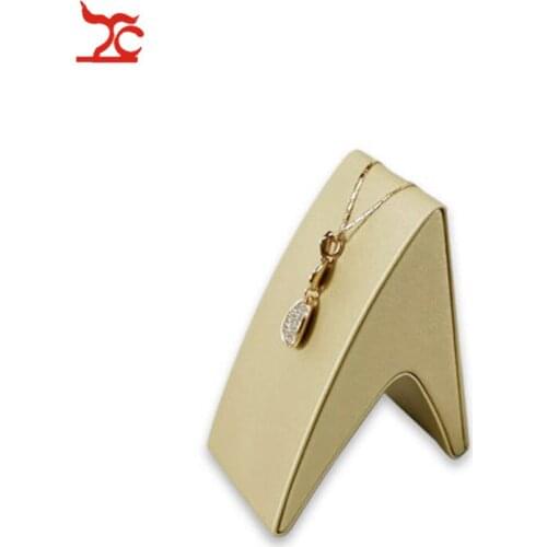 V Shape Resin Necklace Bead Chain Anklet Jewelry Orginizer Exhibition Holder Stand Gold PU Bracelet Jewelry Display Stand