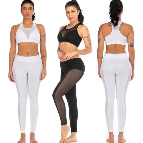 Women Yoga Sets 2pcs Casual Vest Leggings Fitness Clothing Sportswear Suits Outdoor fitness running clothing Sport Equipment