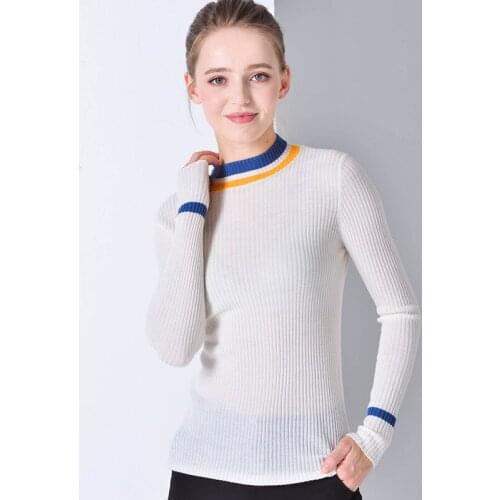 White turtleneck sweater mujer women Korean style pull fem me 2019 autumn winter knitwear plus sized casual slim fit