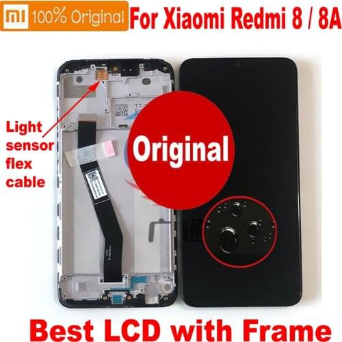 Original New Working For Xiaomi Redmi 8A LCD Display 10 Point Touch Panel Digitizer Assembly Screen Sensor + Frame For Redmi 8