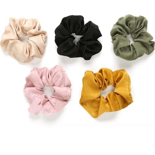 1pcs Girls Elastic Velvet Hair Bands Wrinkle Free Hair Bows Women Leopard Bows Small Big Glitter Chiffon