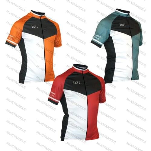 1967-1970 Retro Summer Orange Blue Red Cycling Jerseys Men Shirt Tops Wear Clothes Classical