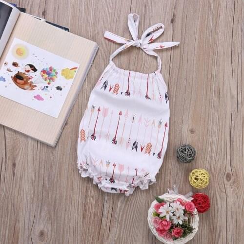 2018 Newborn Infant Baby Girls Sleeveless Bodysuit Jumpsuit Outfits Sunsuit Clothes Size 0-24M