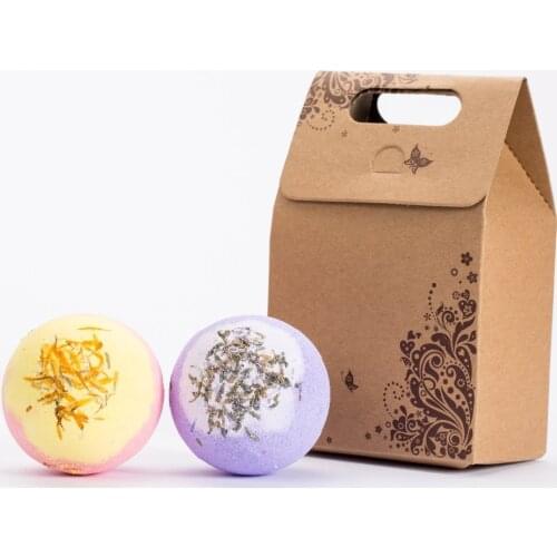 2X120g bath bombs, luxury bath experience , aromatic scents, moisturizing ingredients, handmade, gift sets