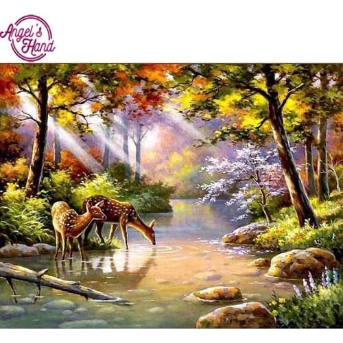 5D DIY Diamond Painting Forest deer Embroidery Full Square Diamond Cross Stitch Rhinestone Mosaic Painting Decor