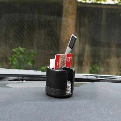 ABS Black Interior Auto Car Card Coin Holder Box Storage Box for Ford F150 F250 Focus 3 Focus 2 Focus Mk2 Kuga Ka Fiesta