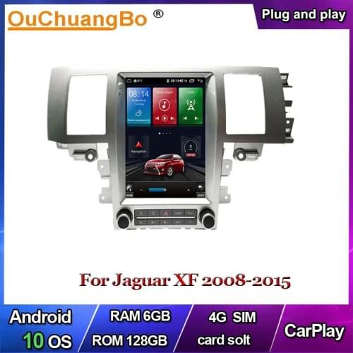 Ouchuangbo 9.7 inch 4G Android 10 Car Radio Head Unit GPS Navi For Jaguar XF 2008-2015 with 8 Core 6GB 128GB CarPlay Recorder