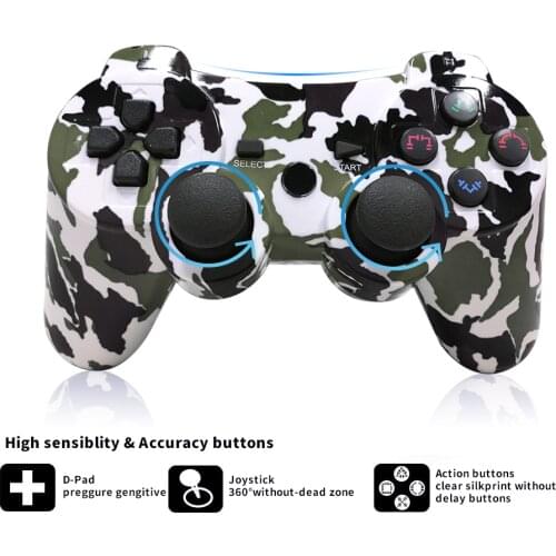 Wireless Double Shock Gamepad for Playstation 3 Remote Sixaxis for PS3 Controller Dualshock pubg for game controller gamepad ps3